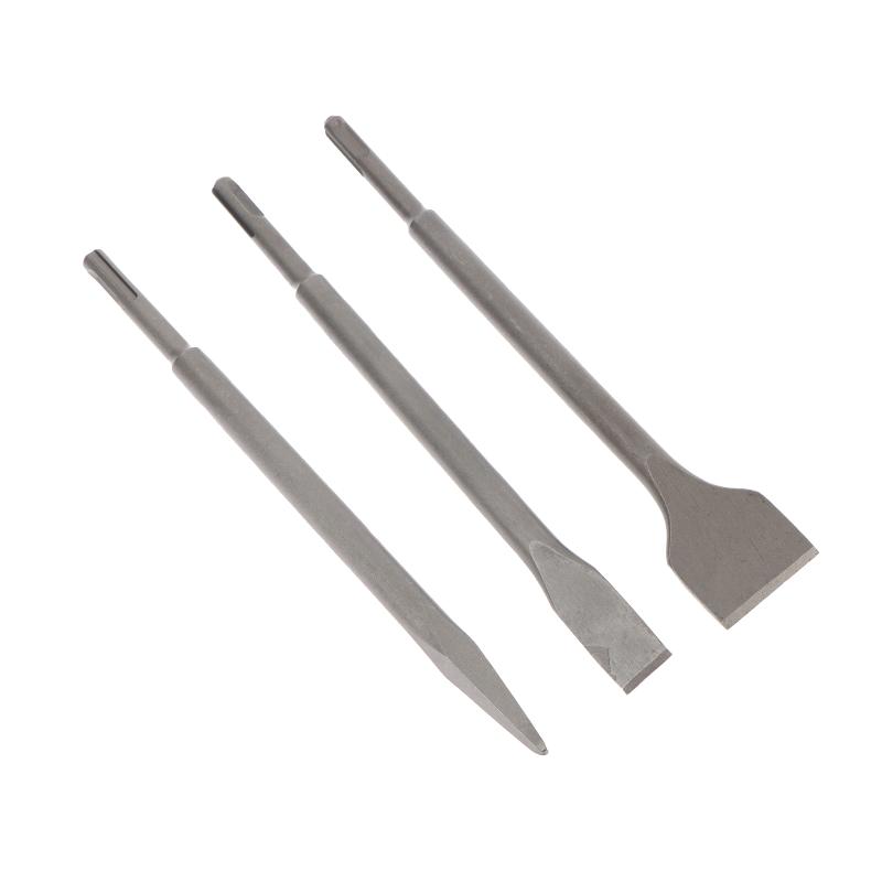 Rotary Hammer Chisel Bit Flat - 3Pcs SDS-Plus Shank Chisel Set For