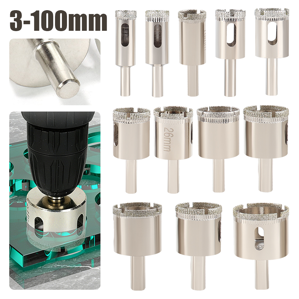 Core Drill Bit Diamond 100Mm - 1Pc 3-100mm Glass Hole Saw Diamond