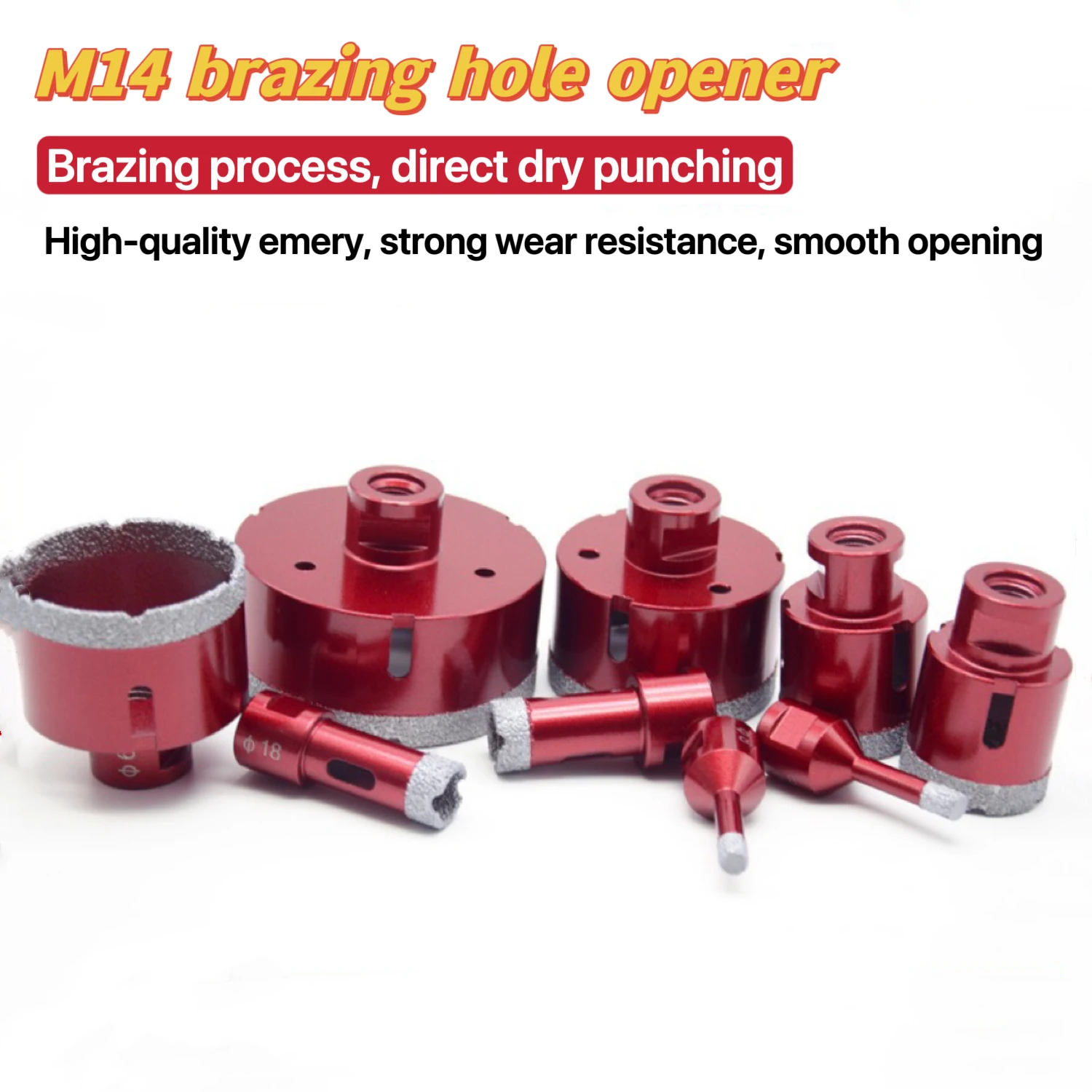 Core Drill Bit Diamond 100Mm - 1pc M14 6mm-100mm Vacuum Thread Brazed