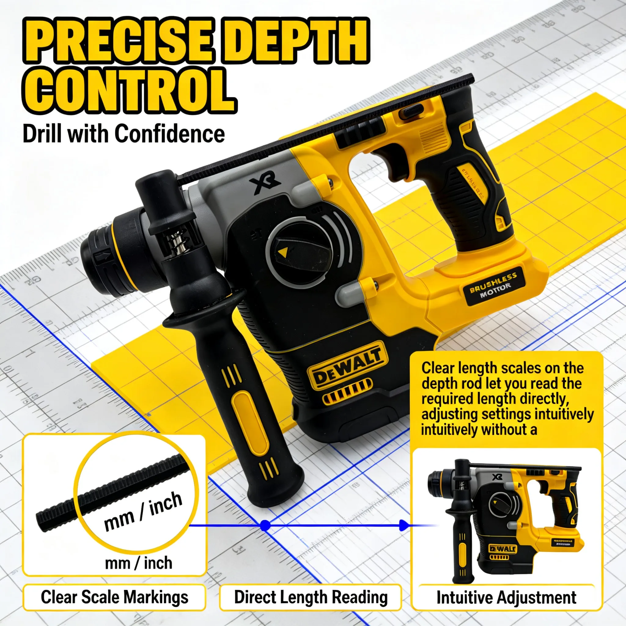 Cordless Rotary Hammer 20V Brushless - DEWALT 18V/20V MAX Cordless SDS Impact