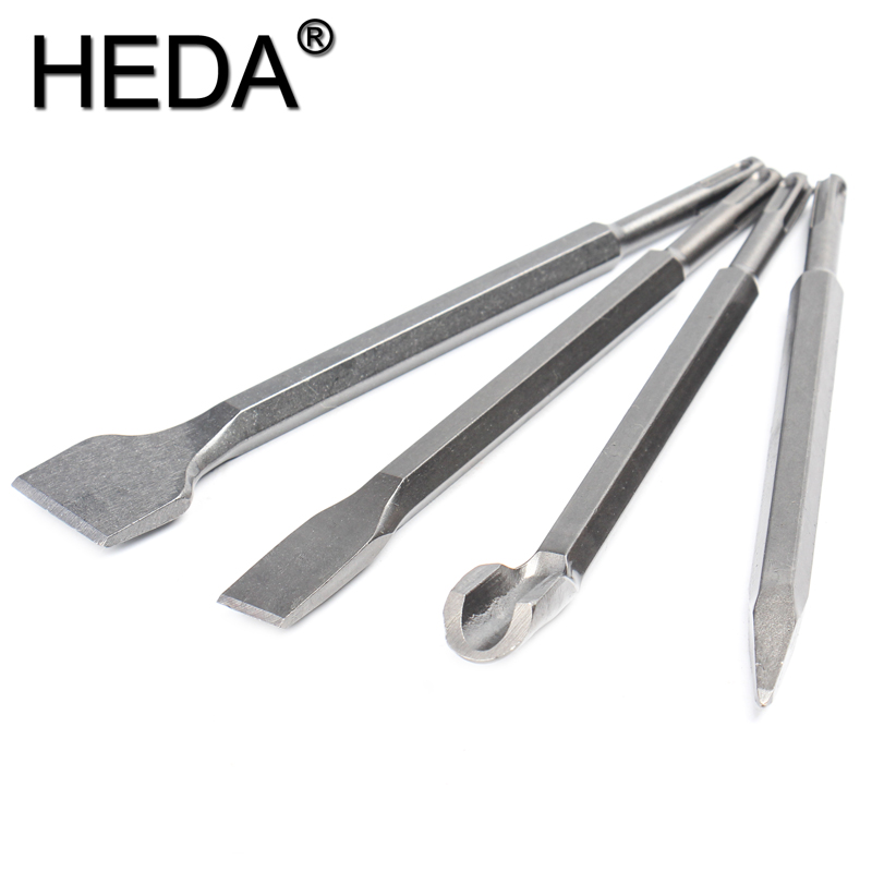 Rotary Hammer Chisel Bit Flat - 4Pcs/Set Chisel with SDS Plus Shanks