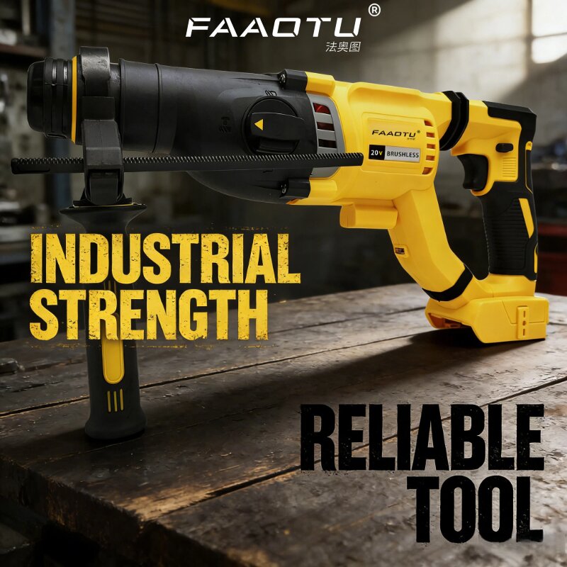 Cordless Rotary Hammer 20V Brushless - FAAOTU DCH263 20V Brushless Cordless Hammer