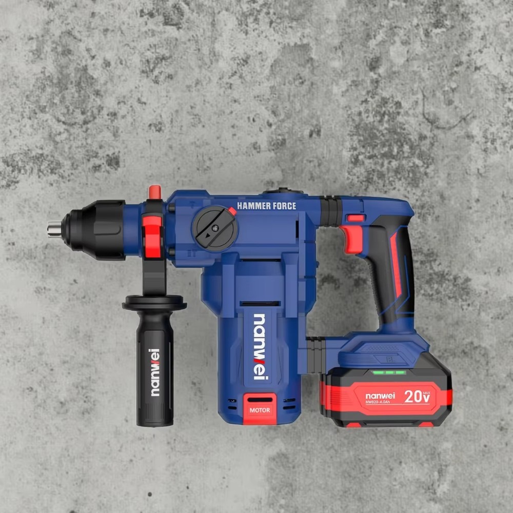 Cordless Rotary Hammer 20V Brushless - NANWEI H8281 Brushless Cordless Rotary Hammer