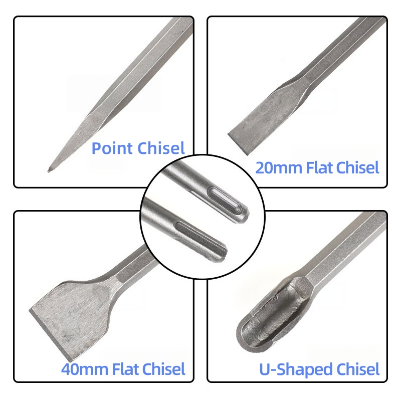 SDS Plus Chisel Set 250mm Cran - Rotary Hammer Chisel Bit Flat review and price