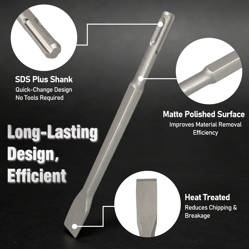 5Pcs SDS Plus Rotary Hammer Ch - Rotary Hammer Chisel Bit Flat review and price