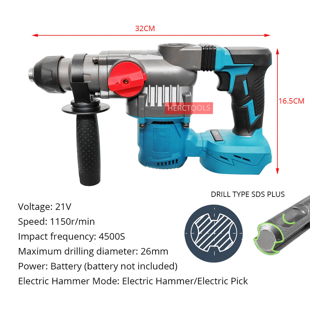 Brushless Cordless Rotary Hamm - Rotary Hammer Drill 26Mm review and price
