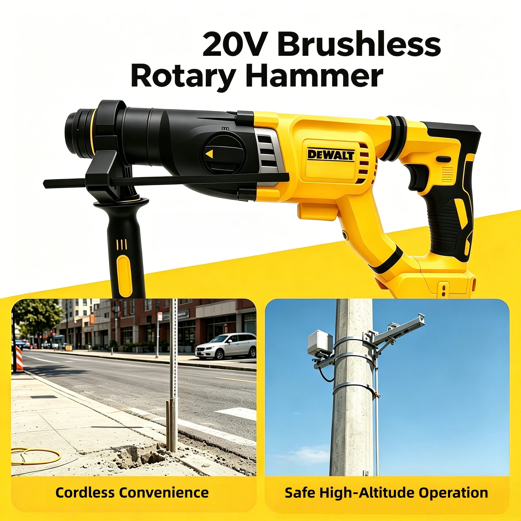 DEWALT DCH263 20V Cordless Bru - Cordless Rotary Hammer 20V Brushless review and price