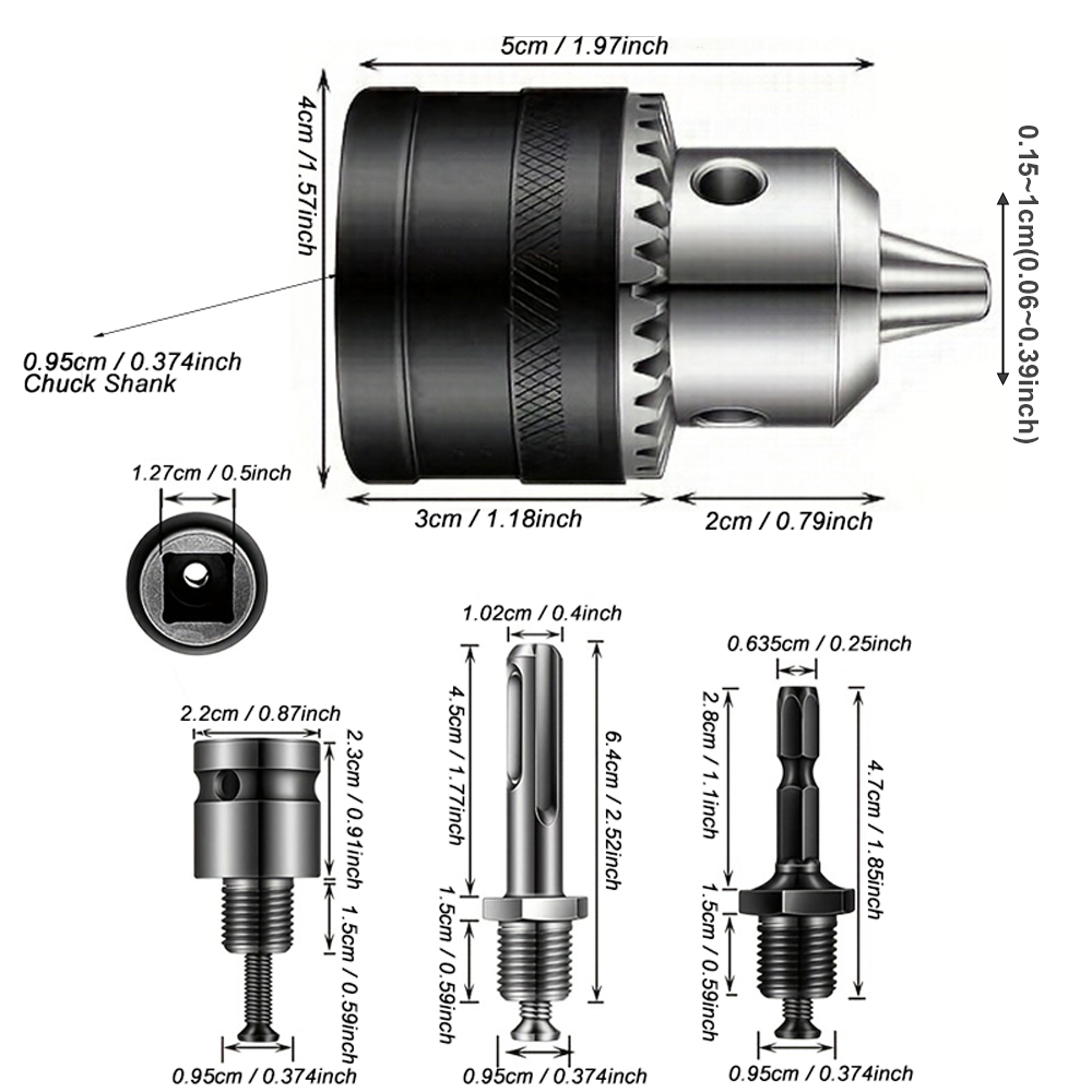 1.5-13mm Drill Chuck,1/2-20UNF - Sds Plus Chuck Adapter review and price