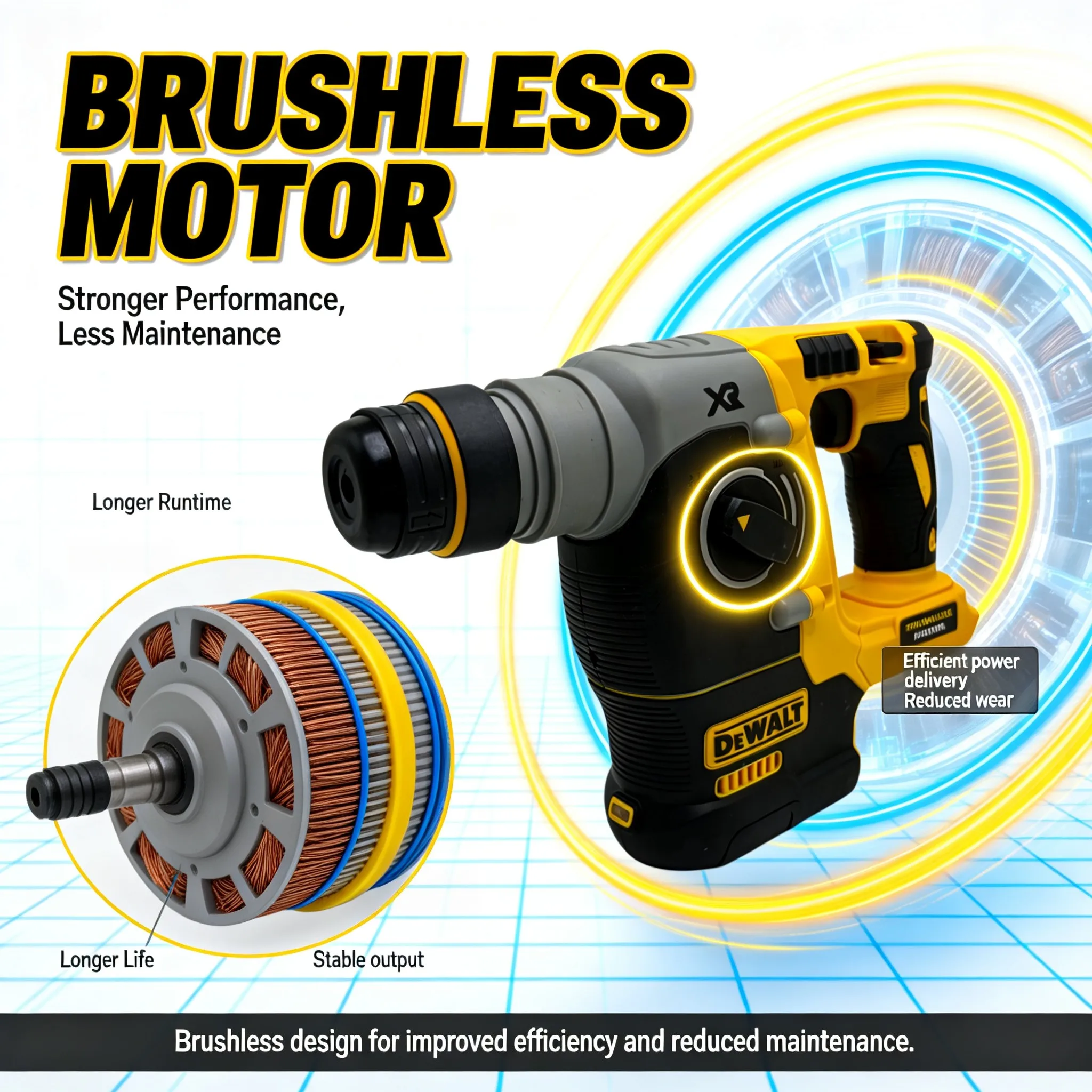 DEWALT New 18V/20V MAX Brushle - Cordless Rotary Hammer 20V Brushless review and price