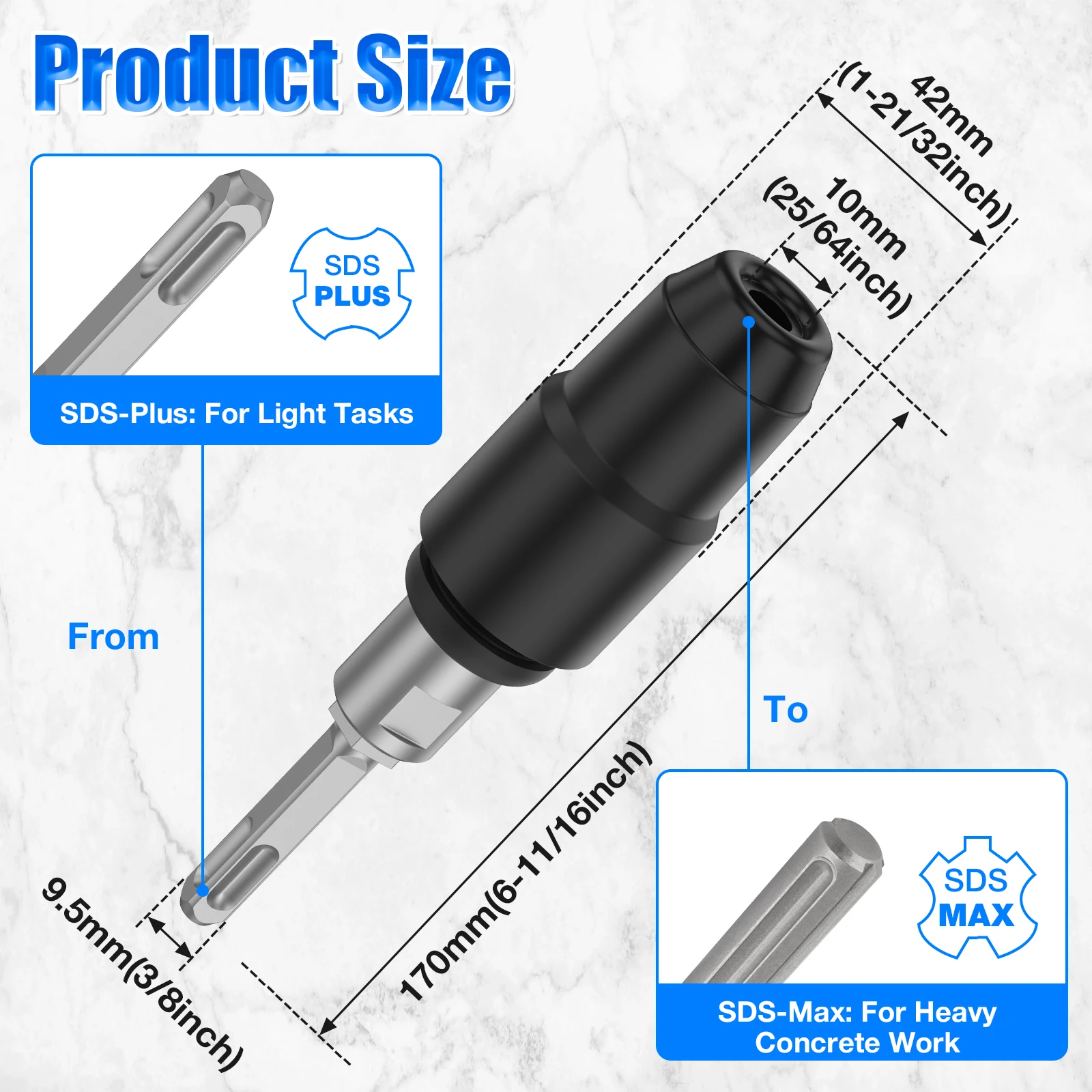 SDS-Plus to SDS-Max Adapter fo - Sds Plus Chuck Adapter review and price