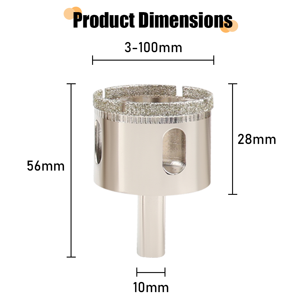 1Pc 3-100mm Glass Hole Saw Dia - Core Drill Bit Diamond 100Mm review and price
