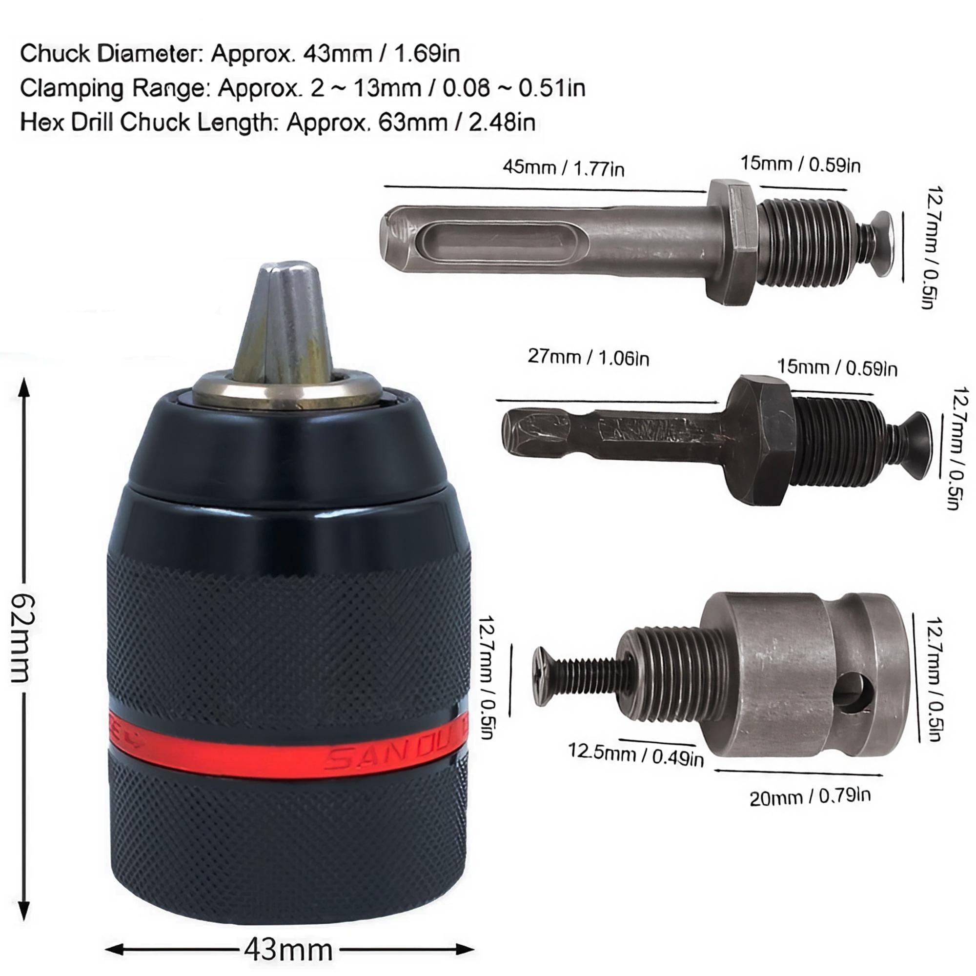 Keyless Drill Chuck Impact Dri - Sds Plus Chuck Adapter review and price