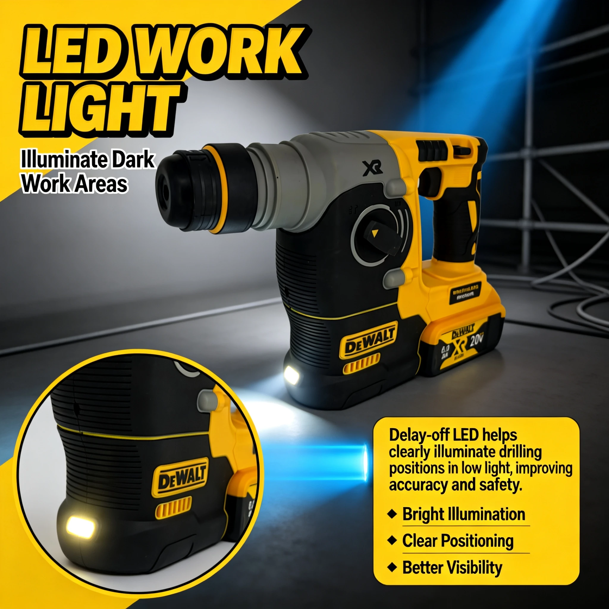 DEWALT 18V/20V MAX Cordless SD - Cordless Rotary Hammer 20V Brushless review and price
