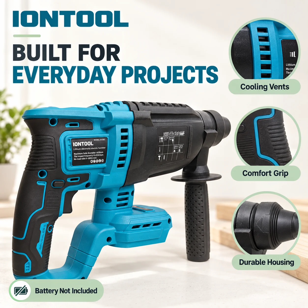IONTOOL Cordless Rotary Hammer - Rotary Hammer Drill 26Mm review and price