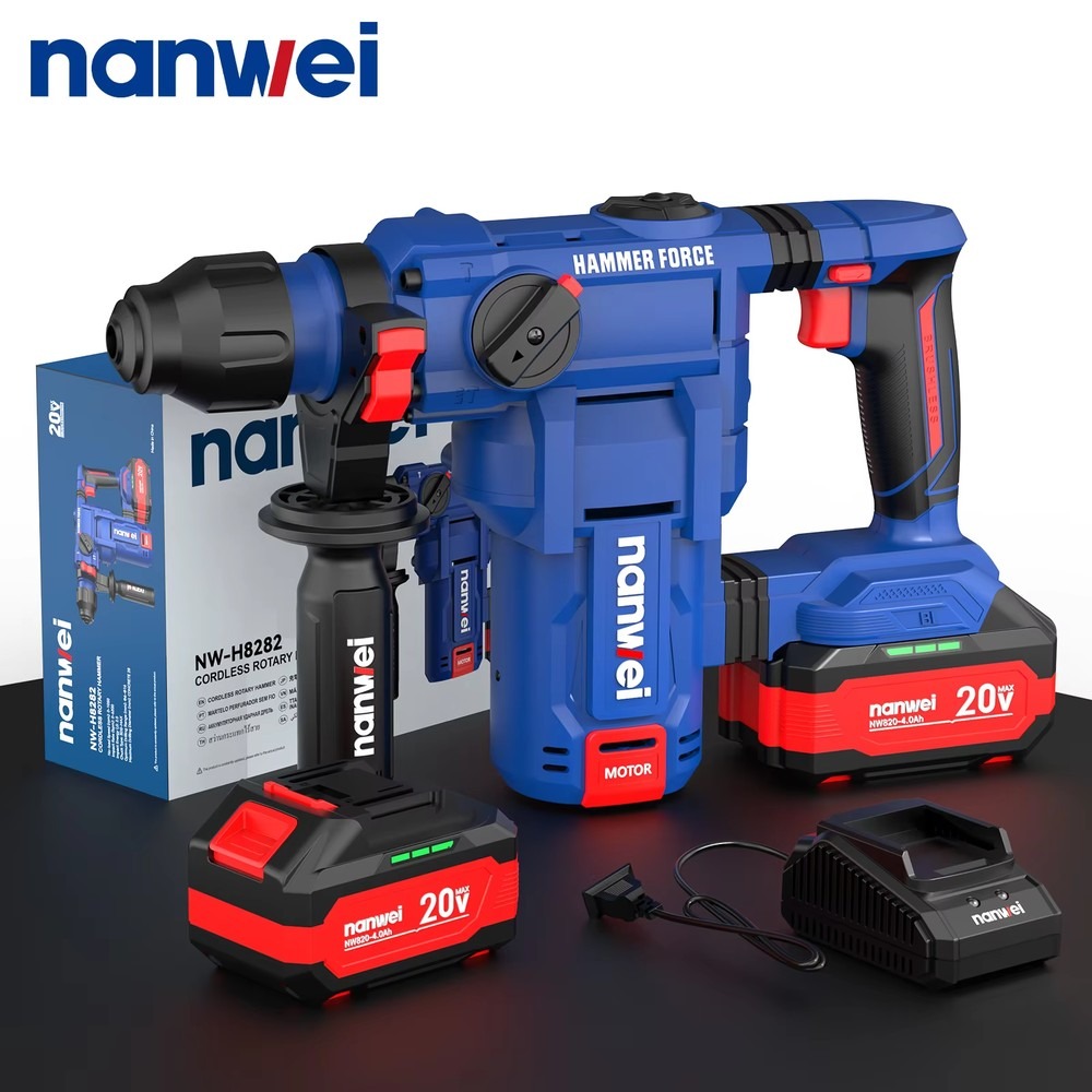 NANWEI H8281 Brushless Cordles - Cordless Rotary Hammer 20V Brushless review and price