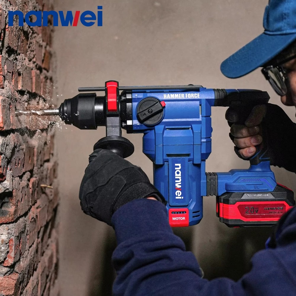 NANWEI H8281 Brushless Cordles - Cordless Rotary Hammer 20V Brushless review and price