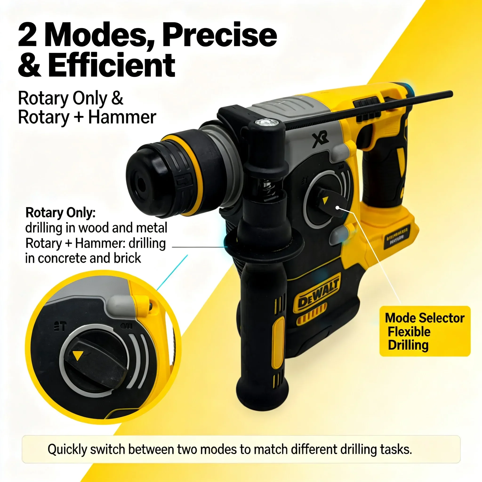DEWALT DCH273 Cordless Rotary  - Cordless Rotary Hammer 20V Brushless review and price