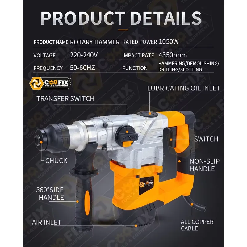 【CHIMU HOME】 1050W 26mm SDS-Pl - Rotary Hammer Drill 26Mm review and price