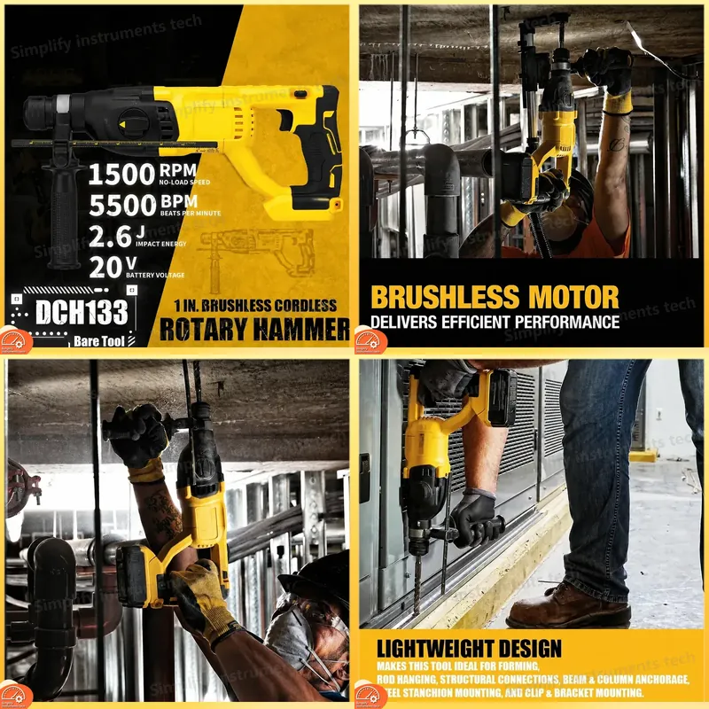 DCH133 1in Brushless Cordless  - Cordless Rotary Hammer 20V Brushless review and price