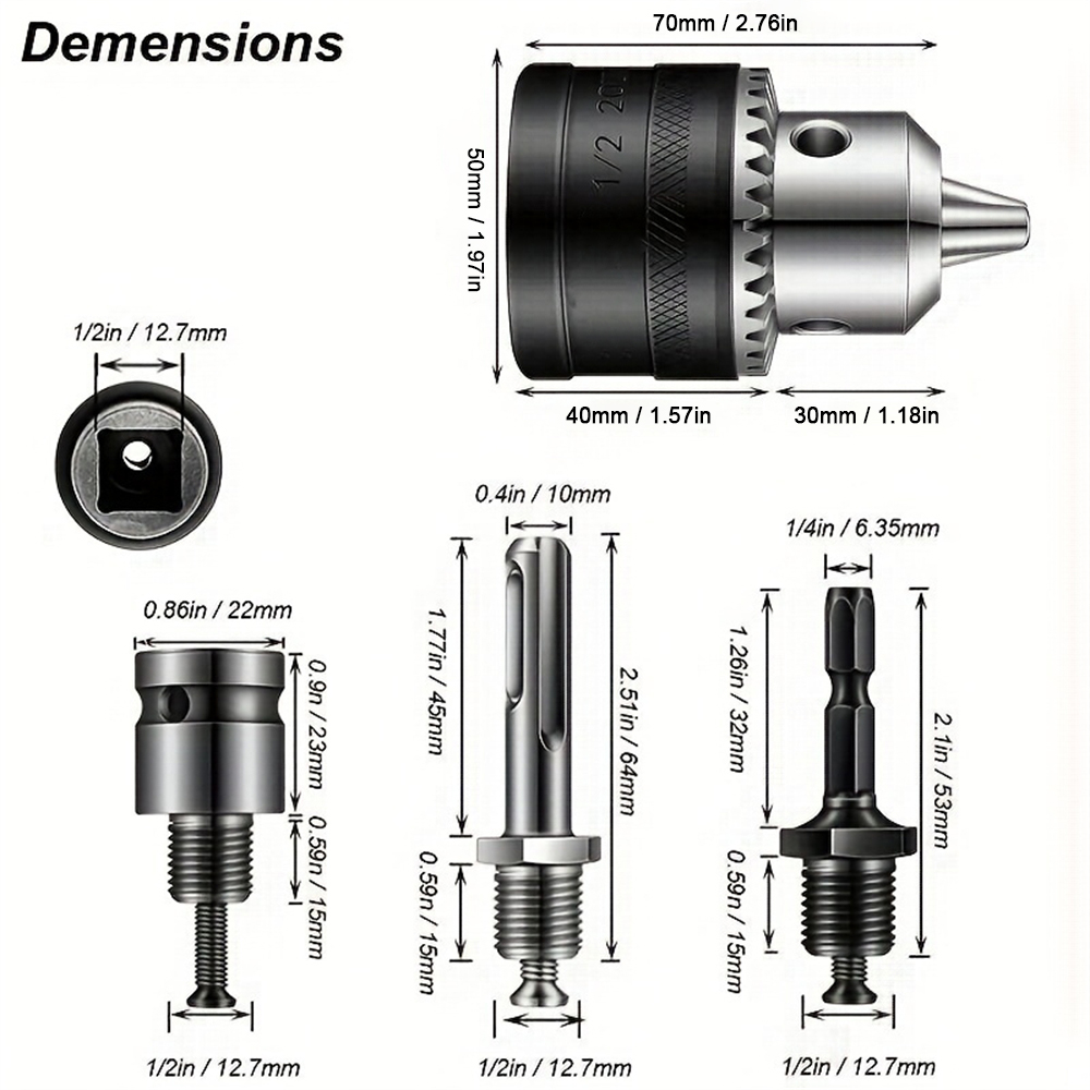 5pcs/set,3mm~16mm Metal Drill  - Sds Plus Chuck Adapter review and price