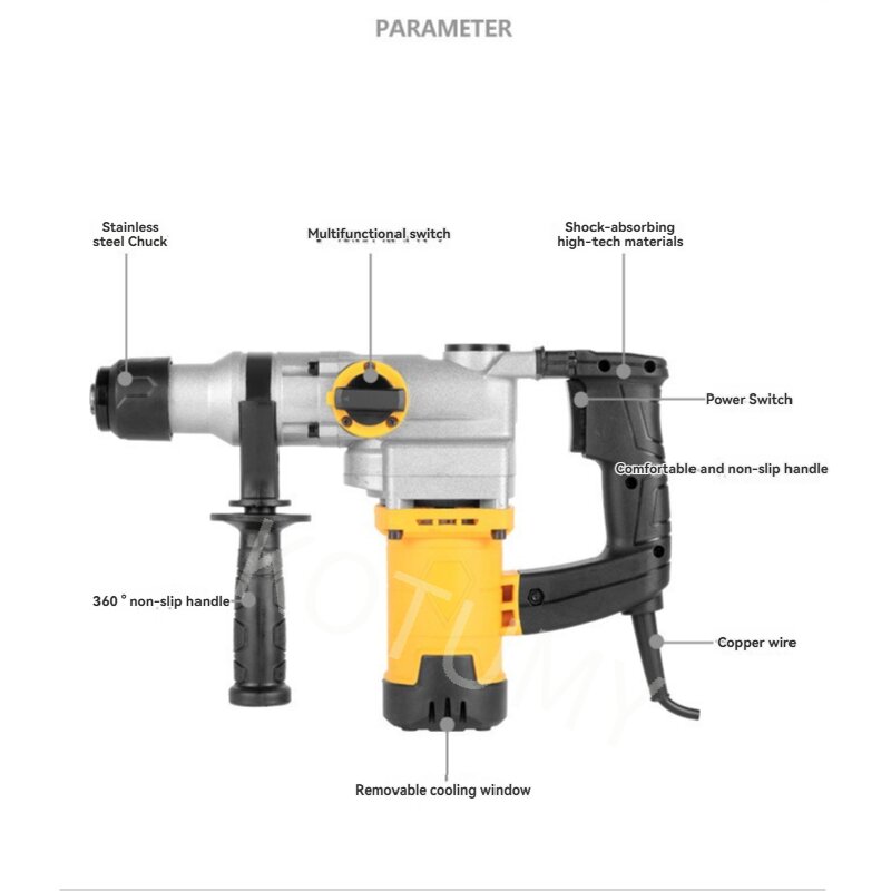 110V/220V All Copper Electric  - Hammer Drill Concrete 13Mm review and price