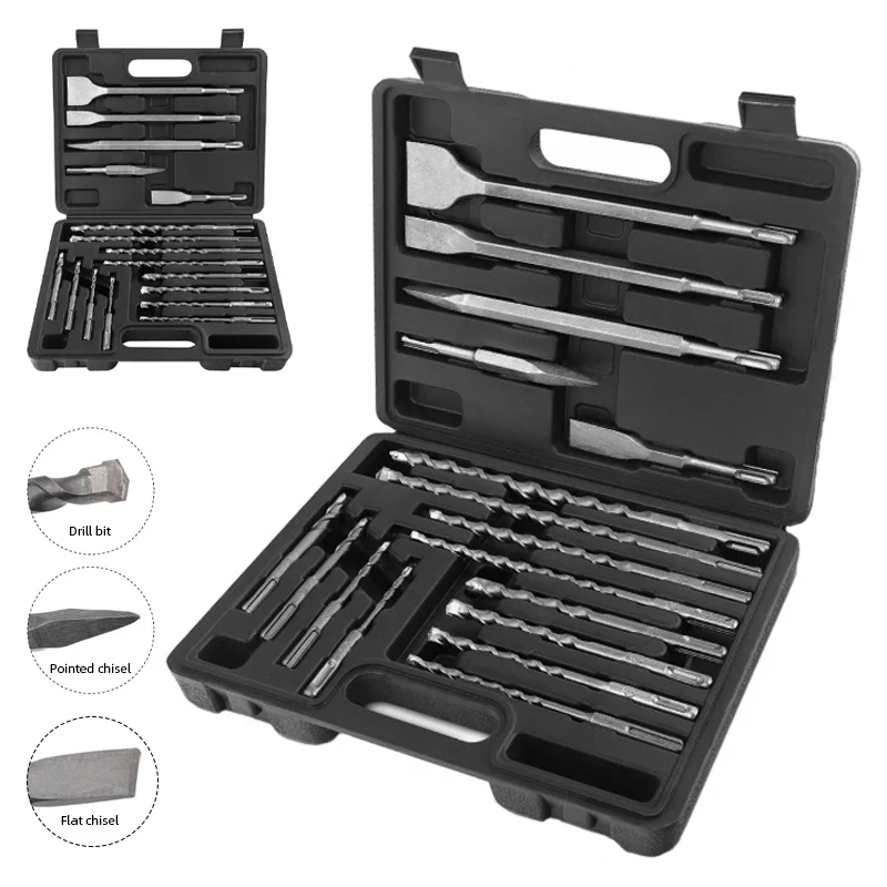 17pcs Rotary Hammer Drill Bit  - Rotary Hammer Chisel Bit Flat review and price