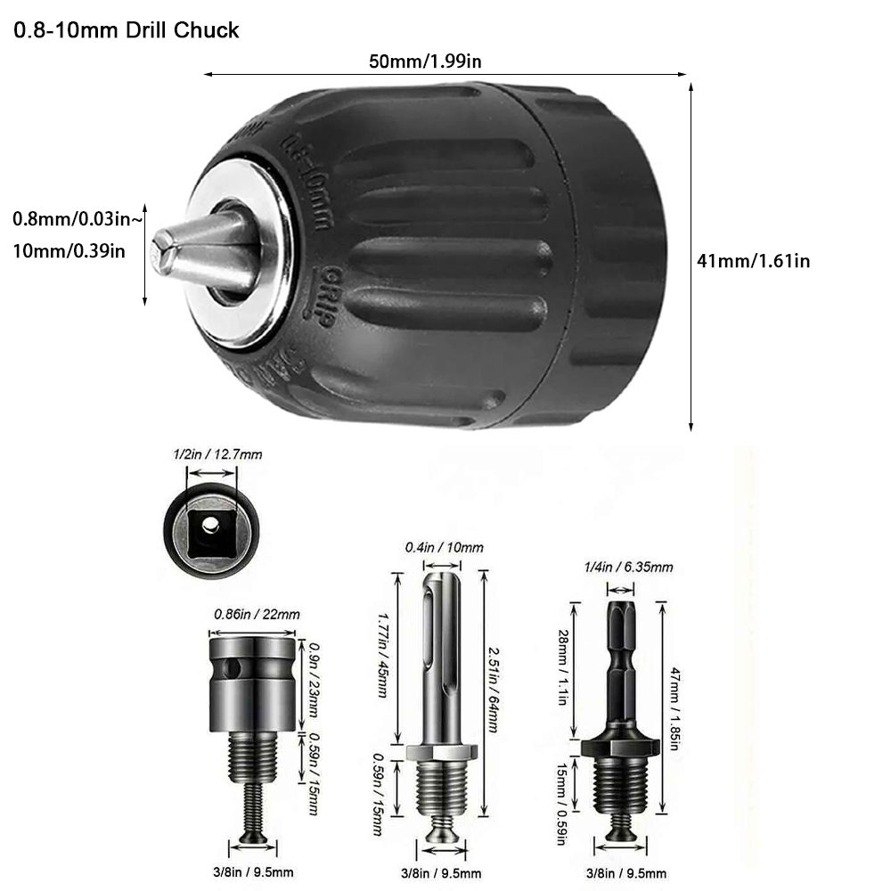 10mm/13mm Keyless Drill Chuck  - Sds Plus Chuck Adapter review and price